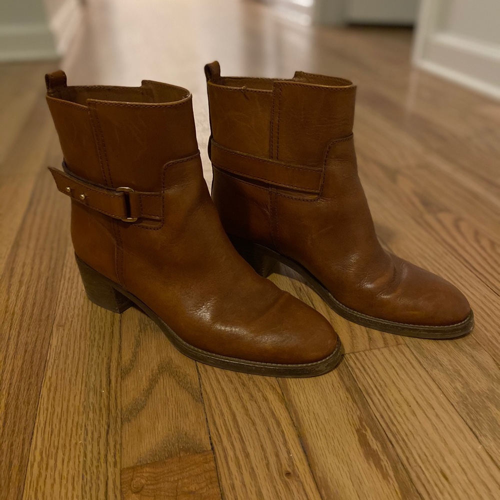 J.Crew Brown Leather Booties